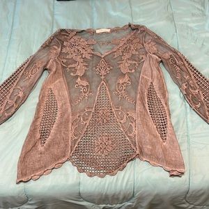 Nice grey see thru blouse